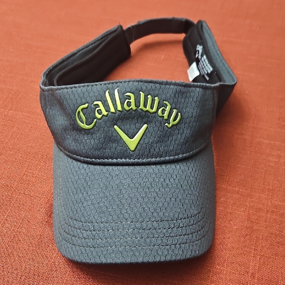 Callaway Men's Black Golf Visor with Lime Logo